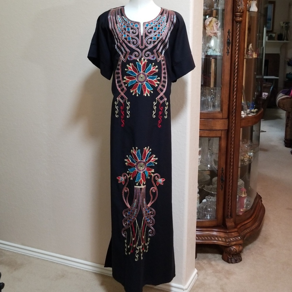 Egyptian embroidered maxi dress  NWOT